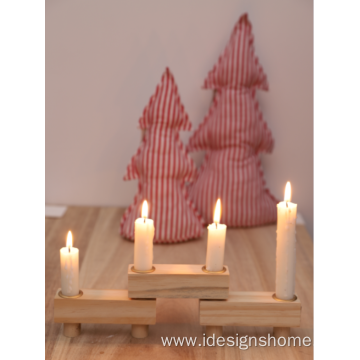 Nature Wood Advent Candle Holder For Decoration